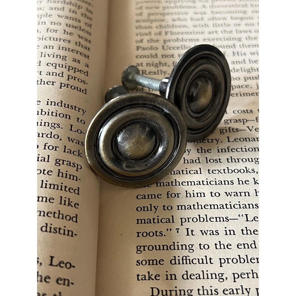 Two Brass Circle-shaped Drawer/Cabinet Pulls